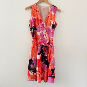 Floral Sleeveless Wrap Dress
